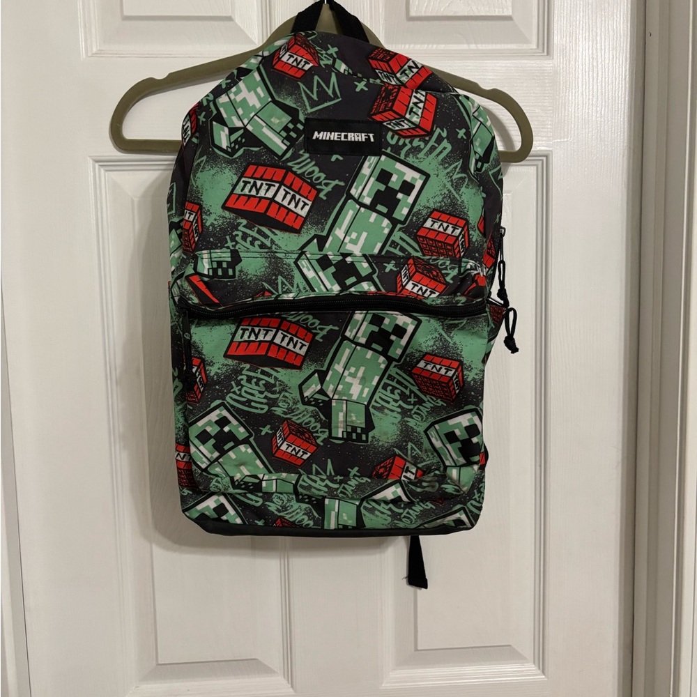 Minecraft Green and Black Backpack
